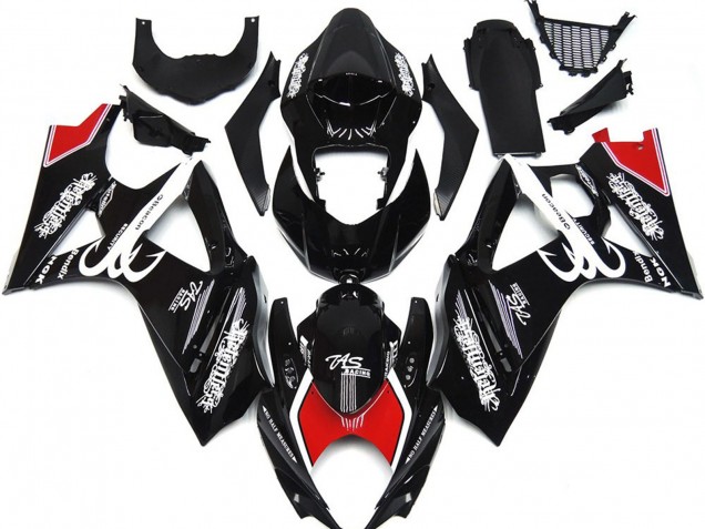 2007-2008 Schwarz & Weiß Mit Rot GSXR 1000 Motorrad Verkleidungen 2007-2008 Schwarz & Weiß Mit Rot GSXR 1000 Motorrad Verkleidungen
