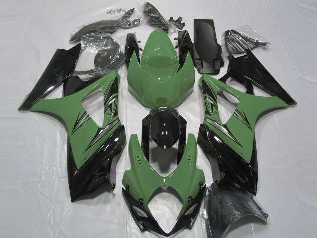 2007-2008 Waldgrün & Schwarz GSXR 1000 Motorrad Verkleidungen 2007-2008 Waldgrün & Schwarz GSXR 1000 Motorrad Verkleidungen