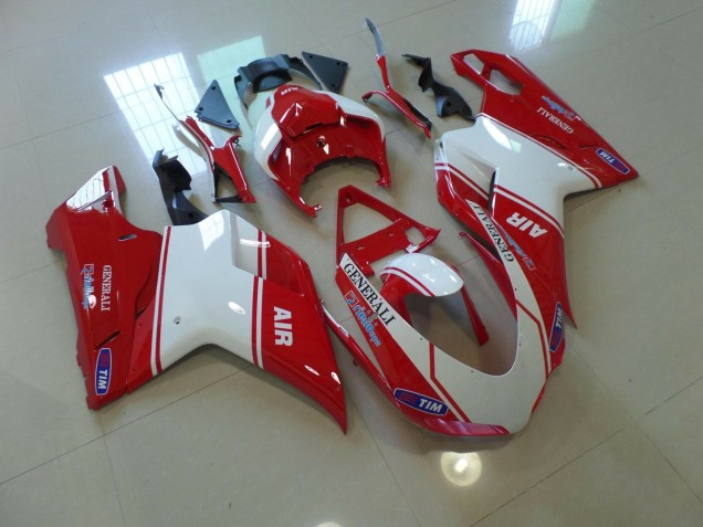 2007-2014 Air Rot & Weiß Ducati 848 1098 1198 Motorrad Verkleidungen 2007-2014 Air Rot & Weiß Ducati 848 1098 1198 Motorrad Verkleidungen