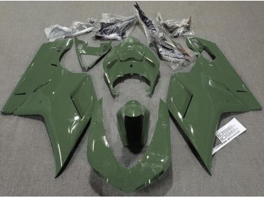 2007-2014 Armeegrün Glänzend Ducati 848 1098 1198 Motorrad Verkleidungen