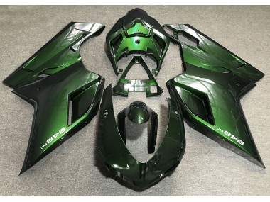 2007-2014 Dunkelgrün Ducati 848 1098 1198 Motorrad Verkleidungen