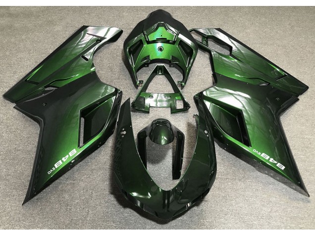 2007-2014 Dunkelgrün Ducati 848 1098 1198 Motorrad Verkleidungen 2007-2014 Dunkelgrün Ducati 848 1098 1198 Motorrad Verkleidungen