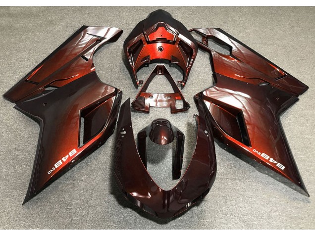 2007-2014 Dunkelorange Ducati 848 1098 1198 Motorrad Verkleidungen 2007-2014 Dunkelorange Ducati 848 1098 1198 Motorrad Verkleidungen