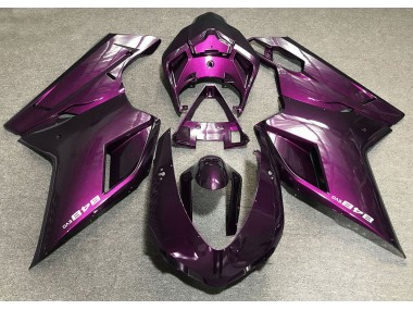 2007-2014 Dunkelpink Ducati 848 1098 1198 Motorrad Verkleidungen