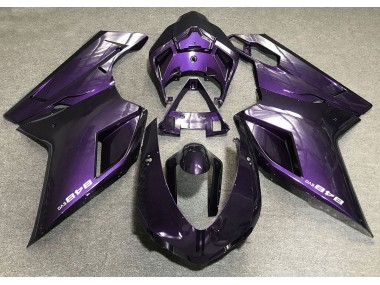 2007-2014 Dunkelviolett Ducati 848 1098 1198 Motorrad Verkleidungen