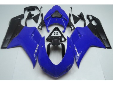2007-2014 Glänzend Blau & Schwarz Ducati 848 1098 1198 Motorrad Verkleidungen
