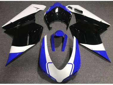 2007-2014 Glänzend Blau Weiß & Schwarz Ducati 848 1098 1198 Motorrad Verkleidungen