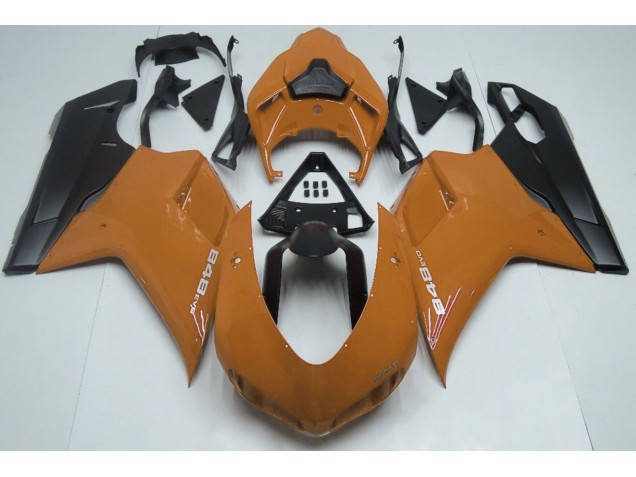2007-2014 Orange Glänzend & Schwarz Ducati 848 1098 1198 Motorrad Verkleidungen 2007-2014 Orange Glänzend & Schwarz Ducati 848 1098 1198 Motorrad Verkleidungen