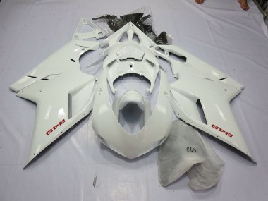 2007-2014 Weiß Perlmutt Ducati 848 1098 1198 Motorrad Verkleidungen