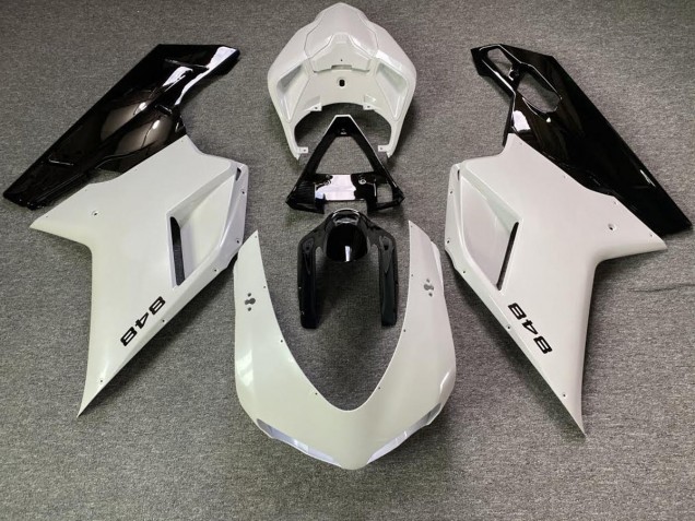 2007-2014 Weiß Perlmutt & Schwarz Ducati 848 1098 1198 Motorrad Verkleidungen 2007-2014 Weiß Perlmutt & Schwarz Ducati 848 1098 1198 Motorrad Verkleidungen