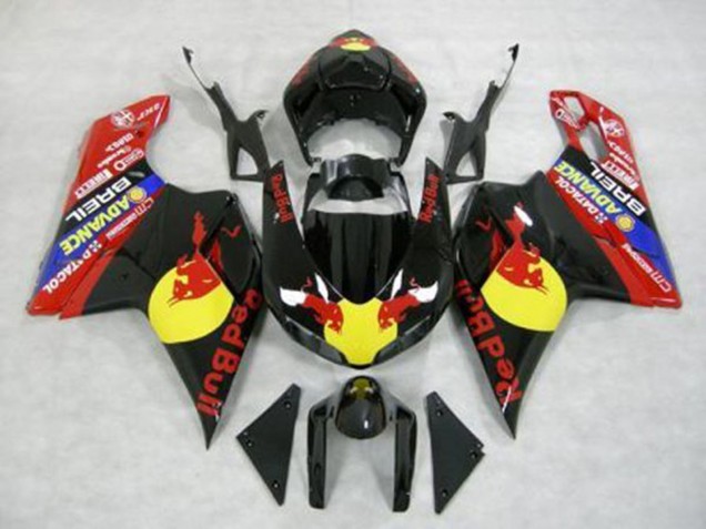 2007-2014 Rot Bull Ducati 848 1098 1198 Motorrad Verkleidungen 2007-2014 Rot Bull Ducati 848 1098 1198 Motorrad Verkleidungen