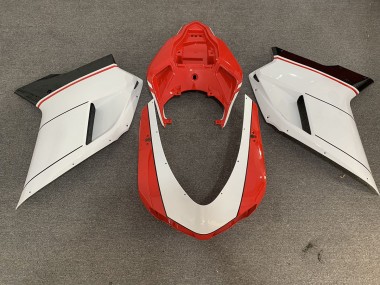 2007-2014 Rot Weiß Ducati 848 1098 1198 Motorrad Verkleidungen