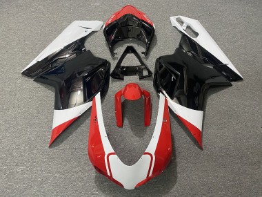 2007-2014 Rot Glänzend Weiß & Schwarz Ducati 848 1098 1198 Motorrad Verkleidungen