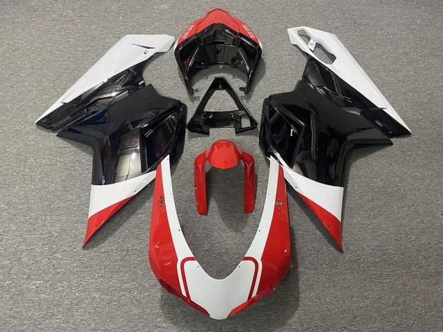 2007-2014 Rot Glänzend Weiß & Schwarz Ducati 848 1098 1198 Motorrad Verkleidungen 2007-2014 Rot Glänzend Weiß & Schwarz Ducati 848 1098 1198 Motorrad Verkleidungen