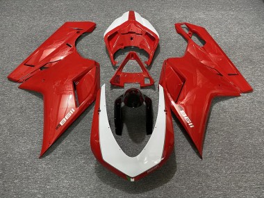2007-2014 Rot Glänzend Sp-Design Ducati 848 1098 1198 Motorrad Verkleidungen
