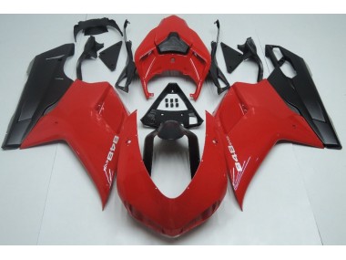 2007-2014 Rot Matt Schwarz Ducati 848 1098 1198 Motorrad Verkleidungen