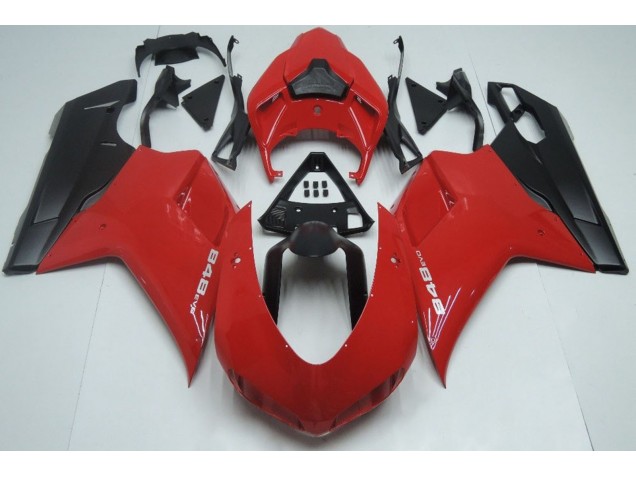 2007-2014 Rot Matt Schwarz Ducati 848 1098 1198 Motorrad Verkleidungen 2007-2014 Rot Matt Schwarz Ducati 848 1098 1198 Motorrad Verkleidungen