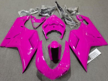 2007-2014 Schlichte Glanzrosa Ducati 848 1098 1198 Motorrad Verkleidungen