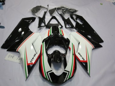 2007-2014 Schwarz Dreifach Ducati 848 1098 1198 Motorrad Verkleidungen
