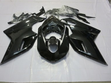 2007-2014 Schwarz Glänzend Ducati 848 1098 1198 Motorrad Verkleidungen