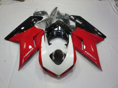 2007-2014 Schwarz Rot & Weiß 99 Ducati 848 1098 1198 Motorrad Verkleidungen