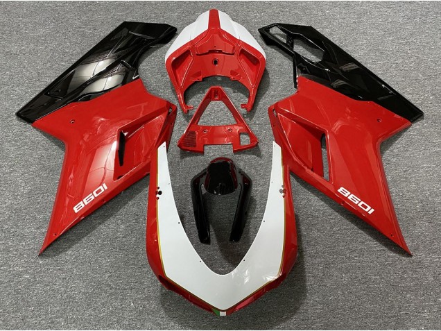 2007-2014 Schwarz Silber Ducati 848 1098 1198 Motorrad Verkleidungen 2007-2014 Schwarz Silber Ducati 848 1098 1198 Motorrad Verkleidungen