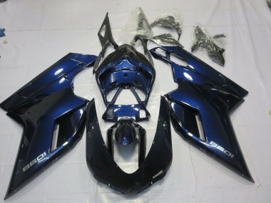 2007-2014 Tiefes Blau Ducati 848 1098 1198 Motorrad Verkleidungen