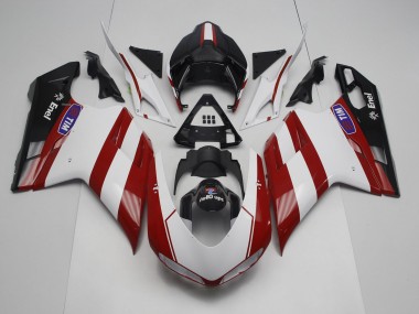 2007-2014 Tiefrot Ducati 848 1098 1198 Motorrad Verkleidungen