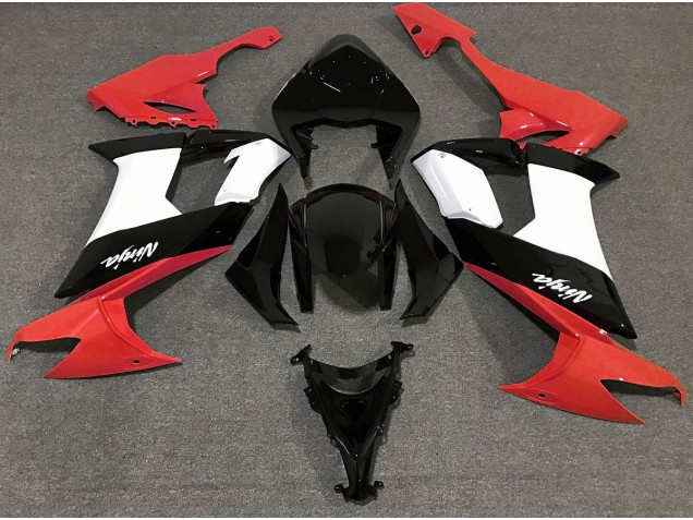 2008-2010 Aufkleber In Glänzendem Rot Schwarz & Weiß ZX10R Motorrad Verkleidungen 2008-2010 Aufkleber In Glänzendem Rot Schwarz & Weiß ZX10R Motorrad Verkleidungen