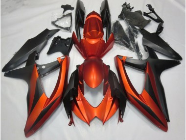 2008-2010 Gebranntes Matt Orange GSXR 600-750 Motorrad Verkleidungen