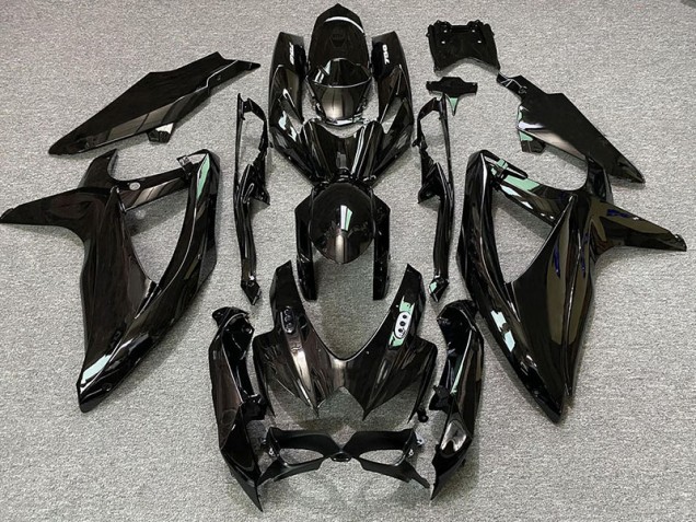 2008-2010 Glänzende Schwarze & Weiße Logos GSXR 600-750 Motorrad Verkleidungen 2008-2010 Glänzende Schwarze & Weiße Logos GSXR 600-750 Motorrad Verkleidungen