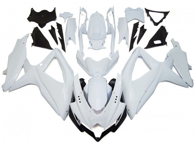 2008-2010 Glänzendes Glänzend Weiß GSXR 600-750 Motorrad Verkleidungen 2008-2010 Glänzendes Glänzend Weiß GSXR 600-750 Motorrad Verkleidungen