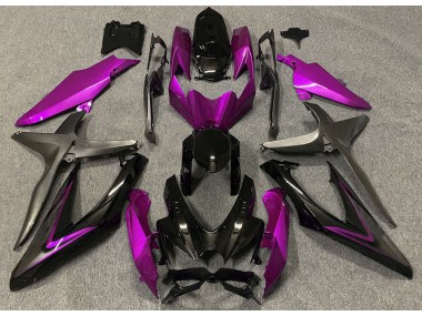2008-2010 Glanzrosa & Grün R GSXR 600-750 Motorrad Verkleidungen