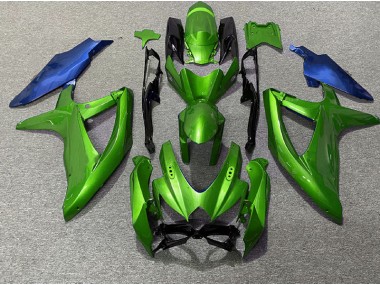 2008-2010 Grün & Blau GSXR 600-750 Motorrad Verkleidungen