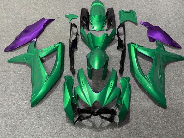 2008-2010 Grün & Lila GSXR 600-750 Motorrad Verkleidungen