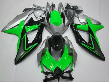 2008-2010 Grün & Silber GSXR 600-750 Motorrad Verkleidungen
