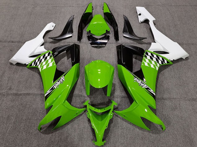 2008-2010 Grün-Weißes Scheck ZX10R Motorrad Verkleidungen 2008-2010 Grün-Weißes Scheck ZX10R Motorrad Verkleidungen