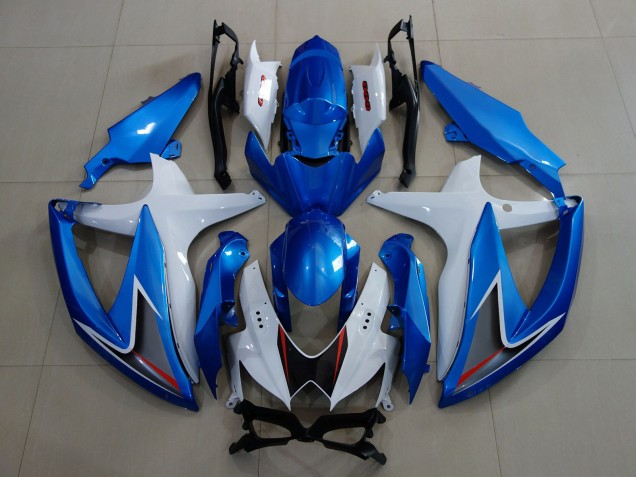 2008-2010 Metallic Blau & Weiß GSXR 600-750 Motorrad Verkleidungen 2008-2010 Metallic Blau & Weiß GSXR 600-750 Motorrad Verkleidungen