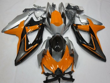 2008-2010 Orange & Silber GSXR 600-750 Motorrad Verkleidungen