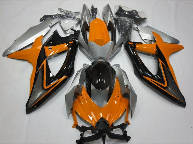 2008-2010 Orange & Silber GSXR 600-750 Motorrad Verkleidungen 2008-2010 Orange & Silber GSXR 600-750 Motorrad Verkleidungen