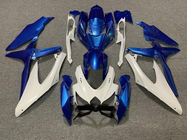 2008-2010 Perlblau & Weiß GSXR 600-750 Motorrad Verkleidungen 2008-2010 Perlblau & Weiß GSXR 600-750 Motorrad Verkleidungen