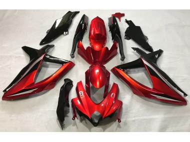 2008-2010 Rot Glänzend GSXR 600-750 Motorrad Verkleidungen