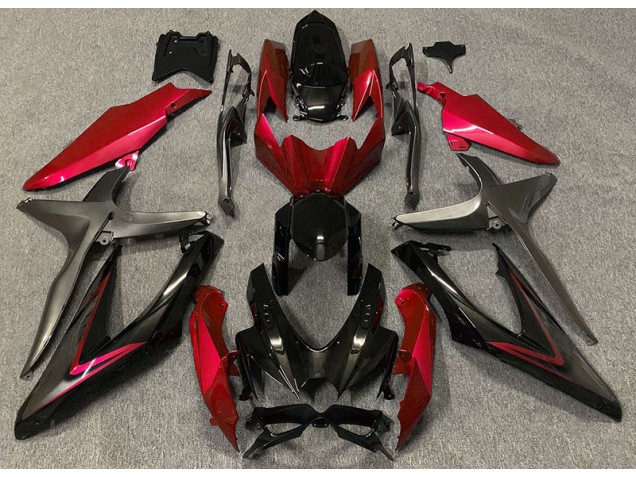 2008-2010 Rot Glänzend & Grün R GSXR 600-750 Motorrad Verkleidungen 2008-2010 Rot Glänzend & Grün R GSXR 600-750 Motorrad Verkleidungen