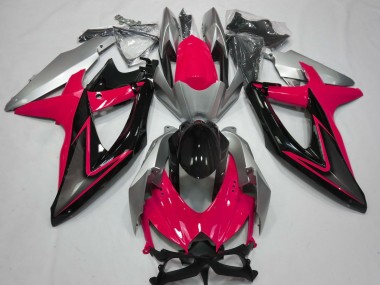 2008-2010 Rot & Silber GSXR 600-750 Motorrad Verkleidungen