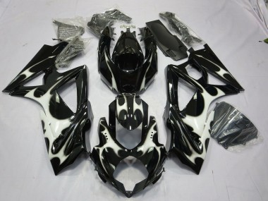 2008-2010 Schwarz-Weiß-Design GSXR 600-750 Motorrad Verkleidungen