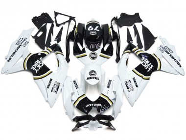 2008-2010 Schwarz Lucky Strike 79 GSXR 600-750 Motorrad Verkleidungen