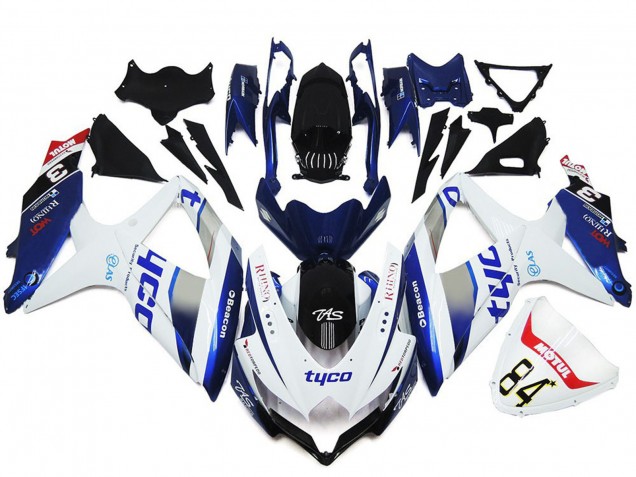 2008-2010 Tyco Benutzerdefinierter Glanzstil GSXR 600-750 Motorrad Verkleidungen 2008-2010 Tyco Benutzerdefinierter Glanzstil GSXR 600-750 Motorrad Verkleidungen