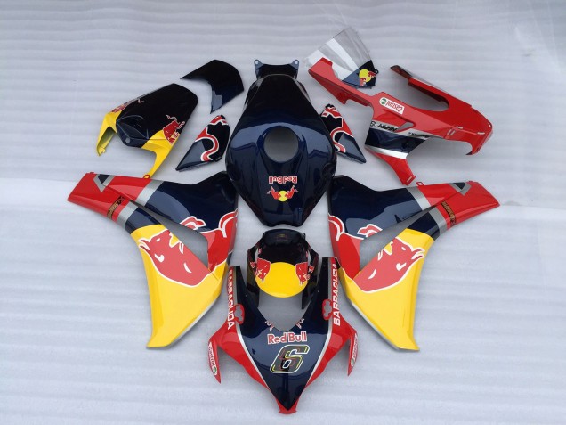 2008-2011 Blau Rot Bull CBR1000RR Motorrad Verkleidungen 2008-2011 Blau Rot Bull CBR1000RR Motorrad Verkleidungen