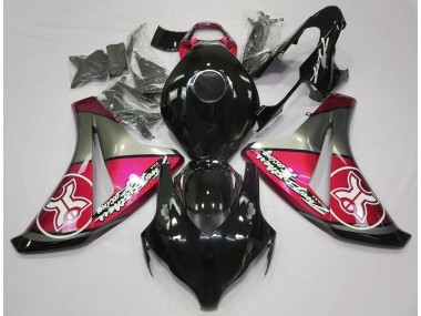 2008-2011 Candy Red Auf Schwarz Custom CBR1000RR Motorrad Verkleidungen