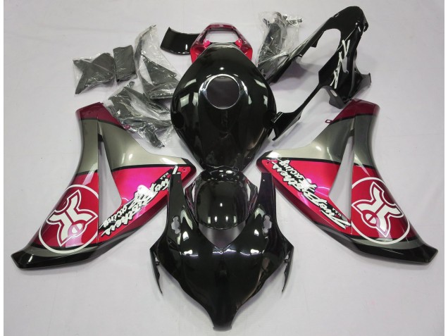 2008-2011 Candy Red Auf Schwarz Custom CBR1000RR Motorrad Verkleidungen 2008-2011 Candy Red Auf Schwarz Custom CBR1000RR Motorrad Verkleidungen